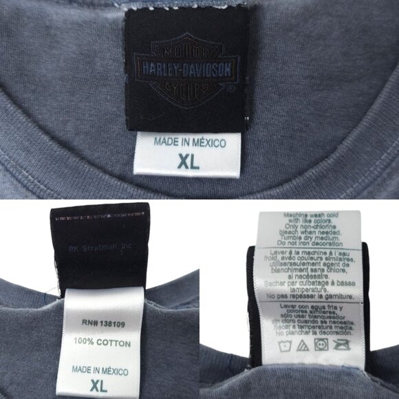 Harley Davidson T Shirt Mens XL Double Sided Light Gray Bowling Green Kentucky - Picture 6 of 16